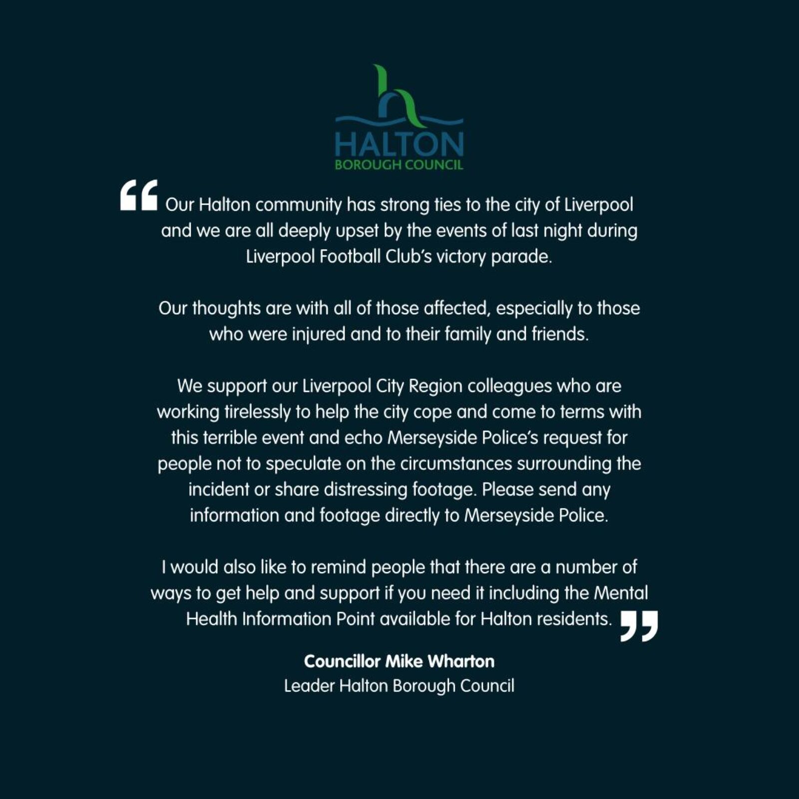 Cllr Mike Wharton quote